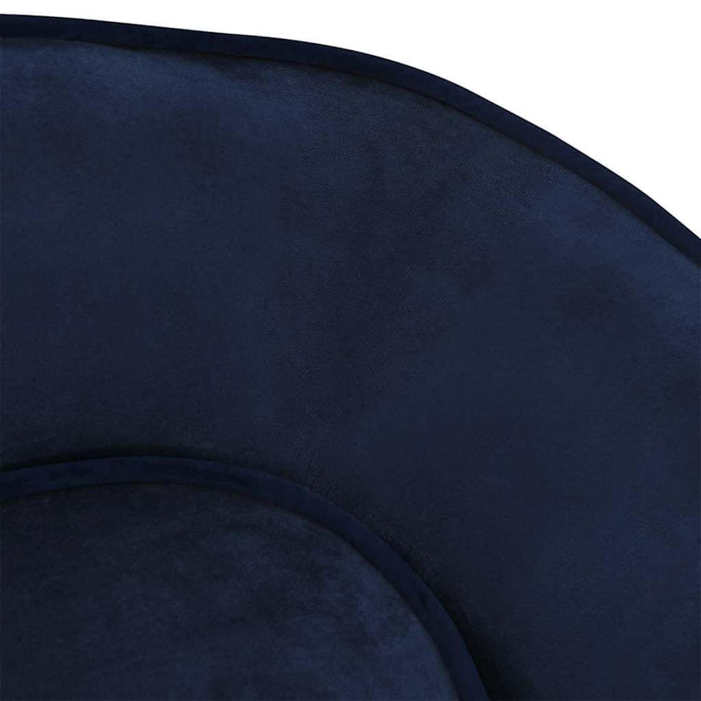 Close-up of blue plush fabric on Dog Sofa Plush by Domus Canis, modern pet furniture