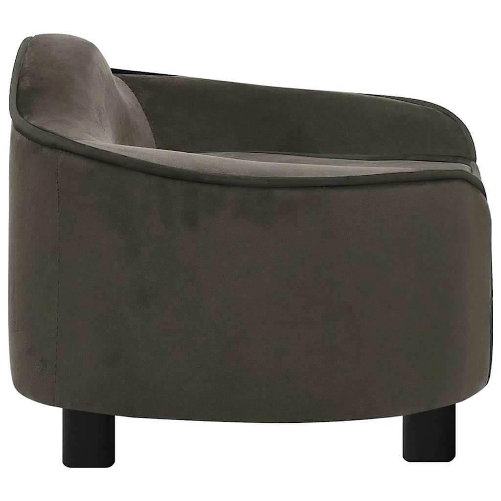 Dog Sofa Plush in dark grey foam, modern pet furniture from Domus Canis