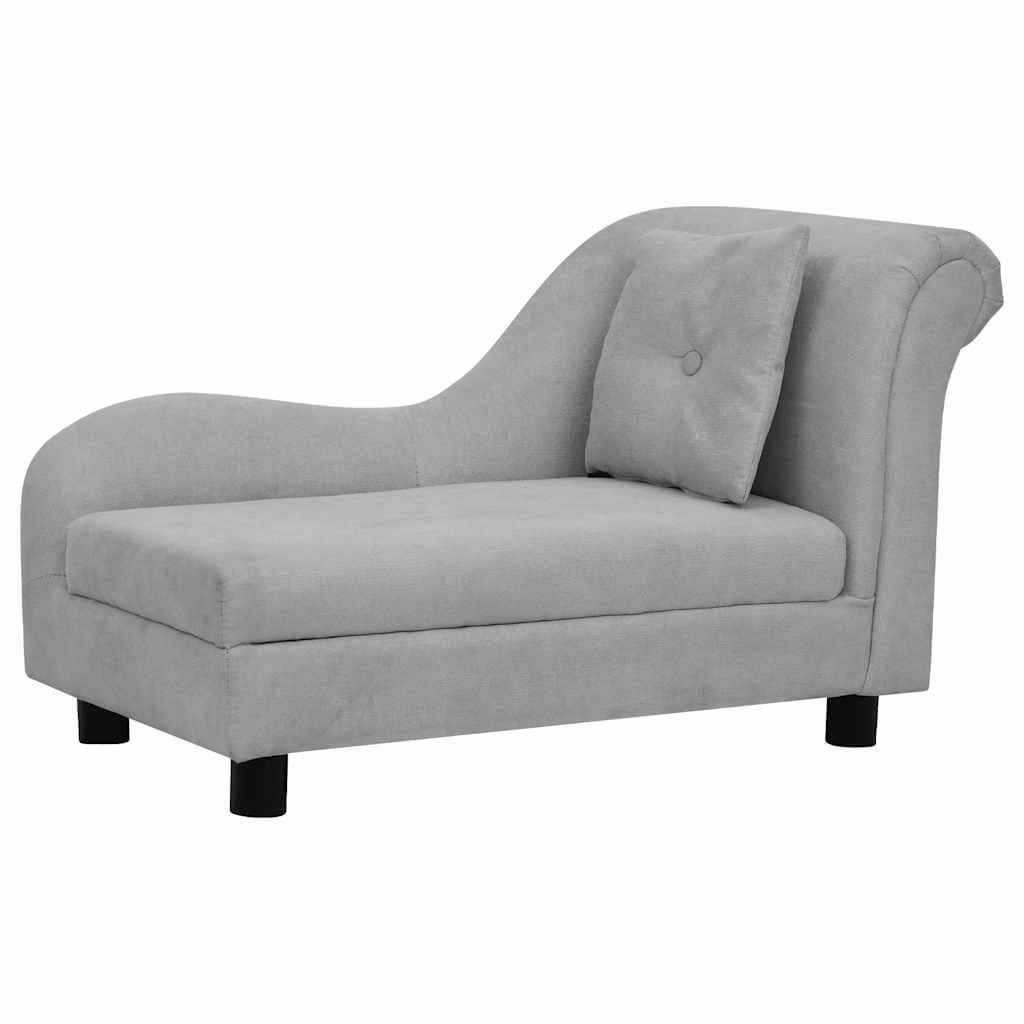 Dog Sofa with Pillow Grey by Domus Canis, modern furniture-grade pet sofa, grey fabric