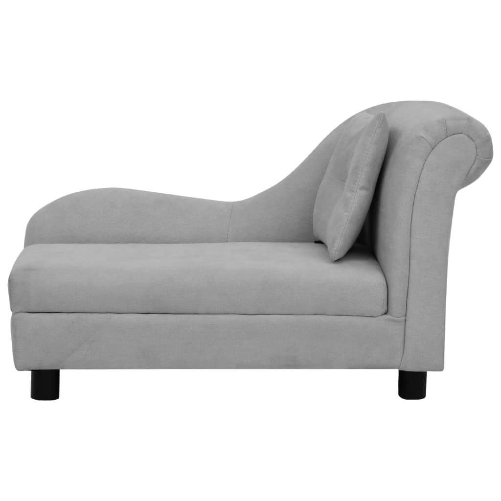 Dog Sofa with Pillow Grey by Domus Canis, modern furniture-grade pet couch