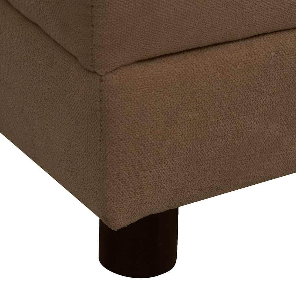 Dog Sofa with Pillow brown corner and leg close-up, Domus Canis furniture-grade pet bed