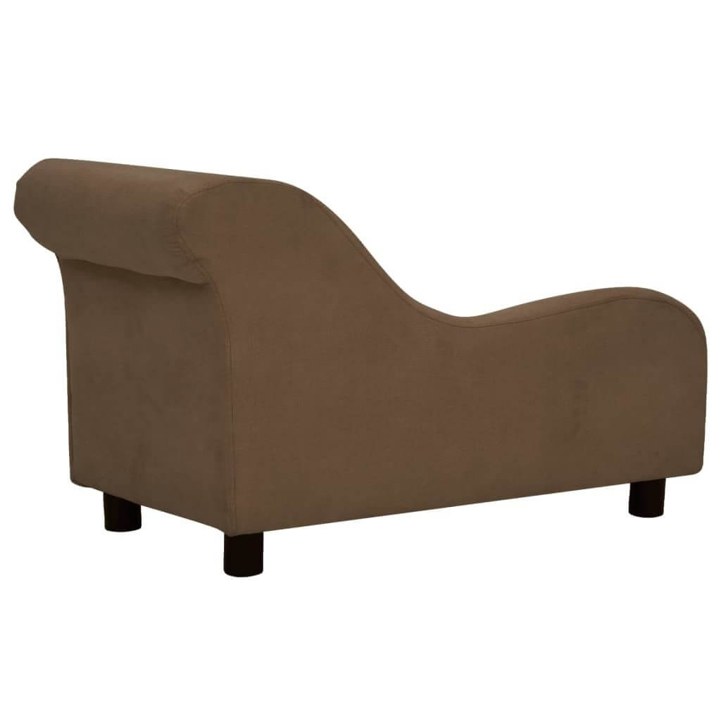Dog Sofa with Pillow brown 83x44x44cm from Domus Canis, rear view, modern pet furniture