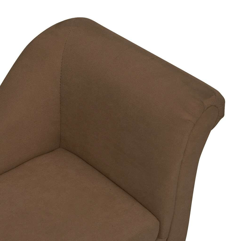 Dog Sofa with Pillow in brown fabric, modern pet furniture by Domus Canis