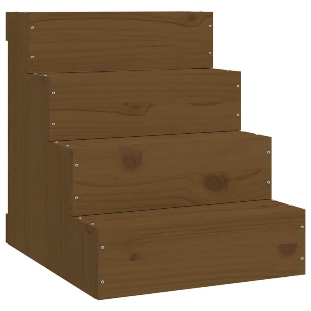 Dog-Stairs-Steps-Solid-Wood-Pine-4-Steps-brown