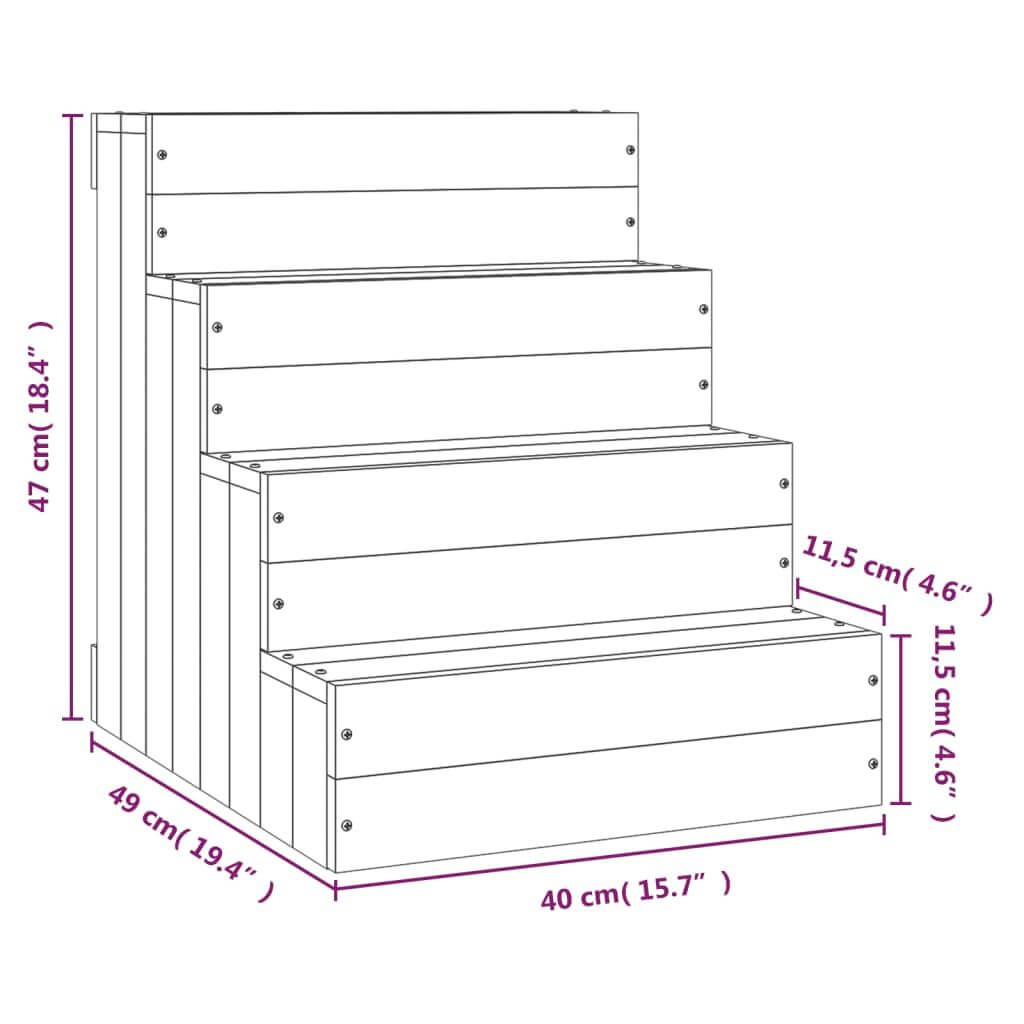 Dog-Stairs-Steps-Solid-Wood-Pine-4-Steps-size