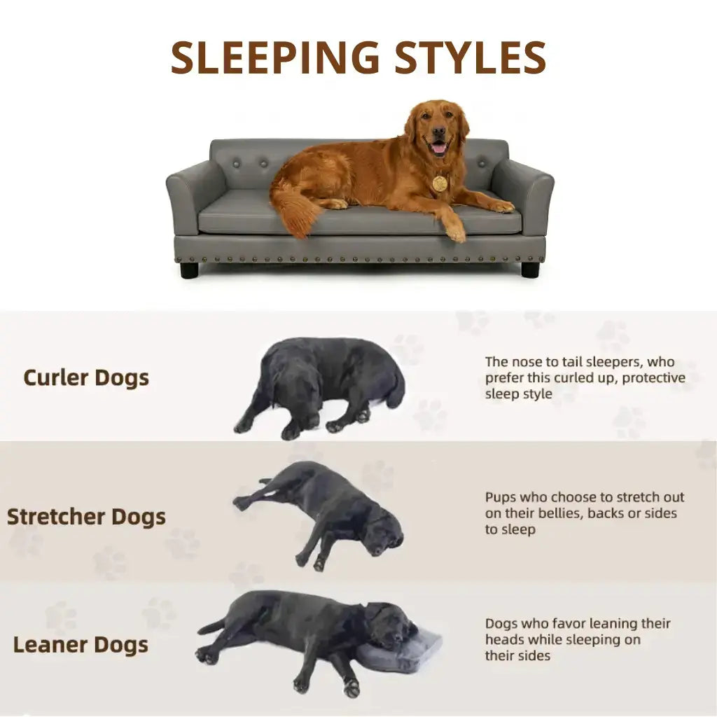 Microfiber Leather Dog Sofa (120×74×40 cm)