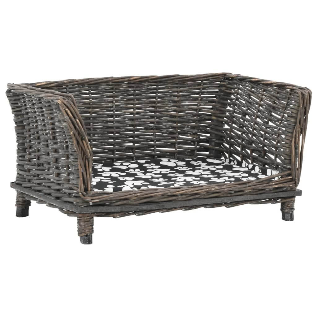 Small Dog Sofa Basket Natural Willow (50x33x30 cm) - Domus Canis