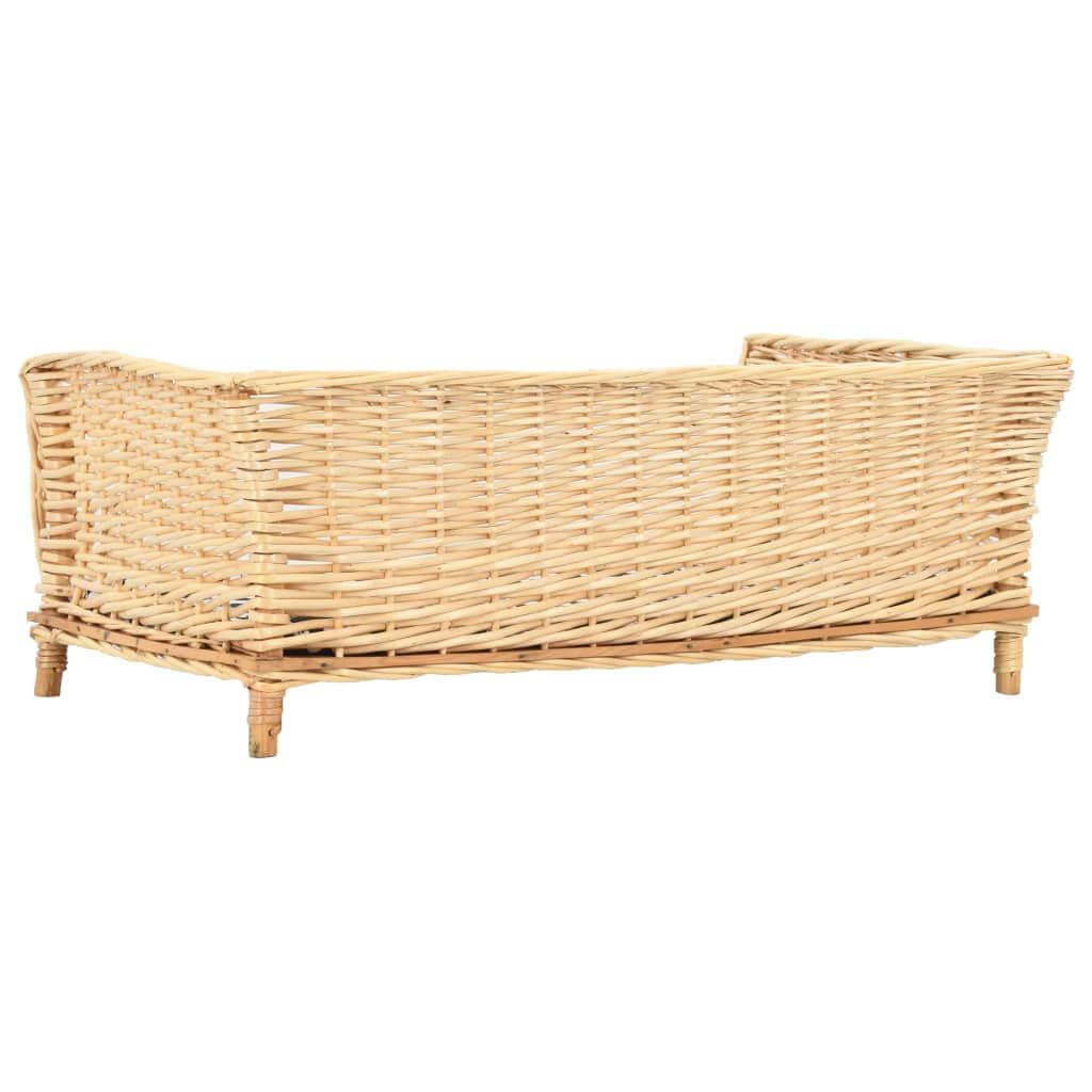 Domus Canis Dog Sofa Basket in natural willow, modern woven pet furniture