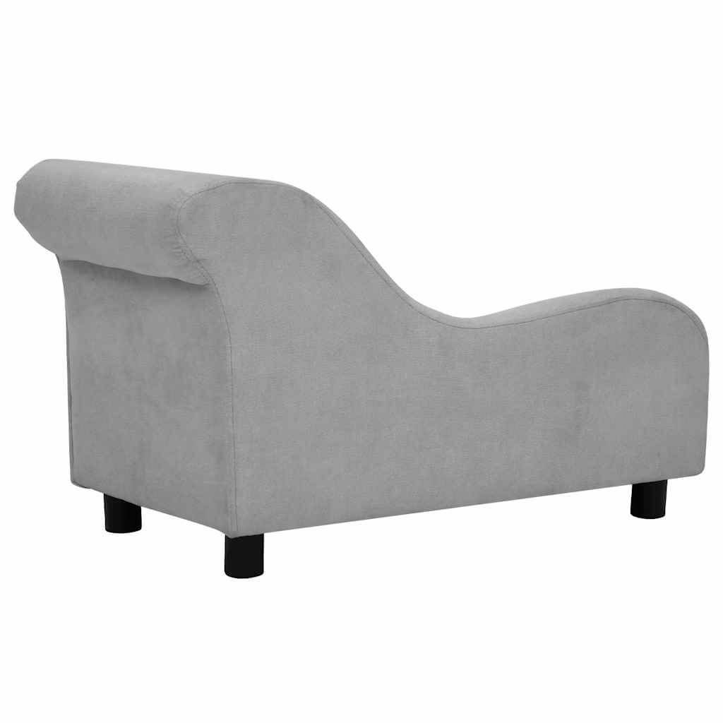 Dog Sofa with Pillow Grey by Domus Canis, modern pet furniture with curved backrest