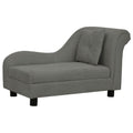 Dog Sofa with Pillow in dark grey, furniture-grade pet bed from Domus Canis