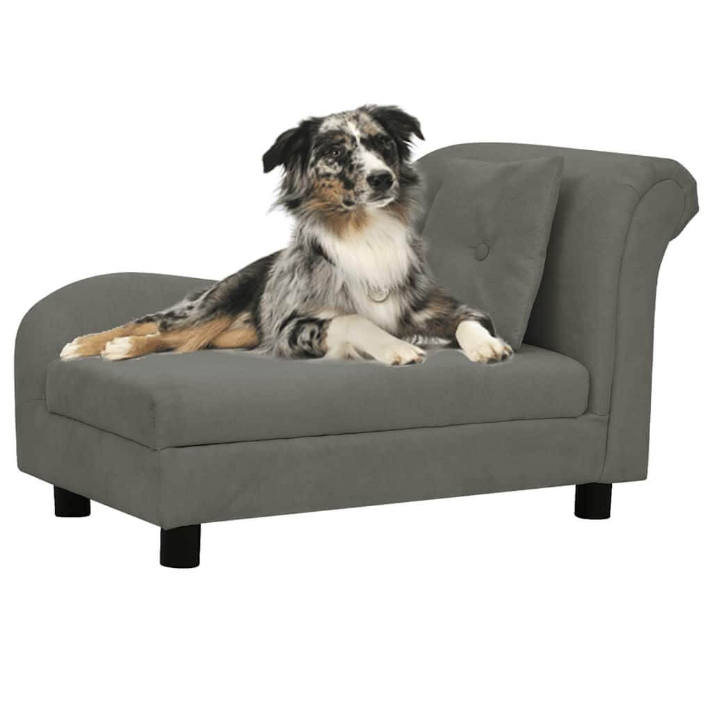Dog Sofa with Pillow dark grey from Domus Canis, modern furniture for big dogs