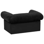 Domus Canis Dog Sofa with Storage in black, plush backrest, modern pet furniture