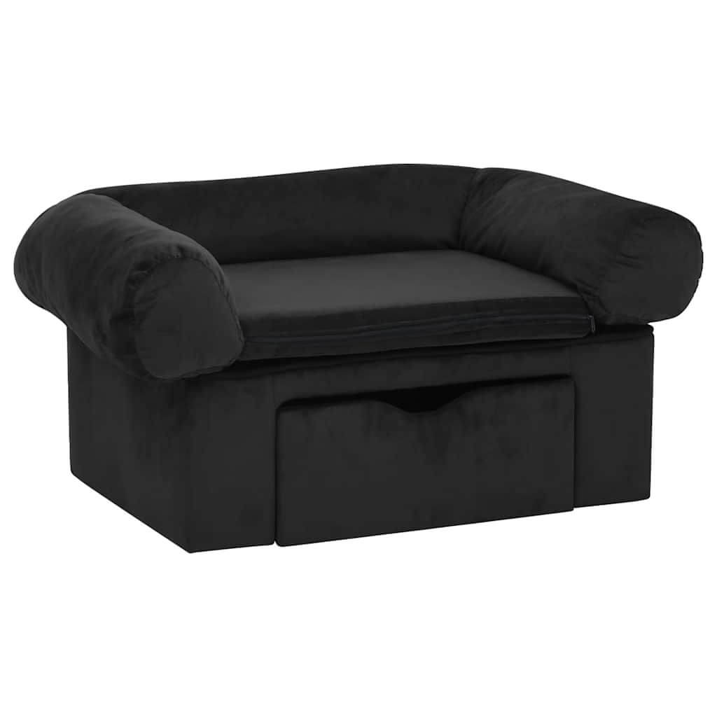Domus Canis Dog Sofa with Storage in black, modern furniture-grade pet bed