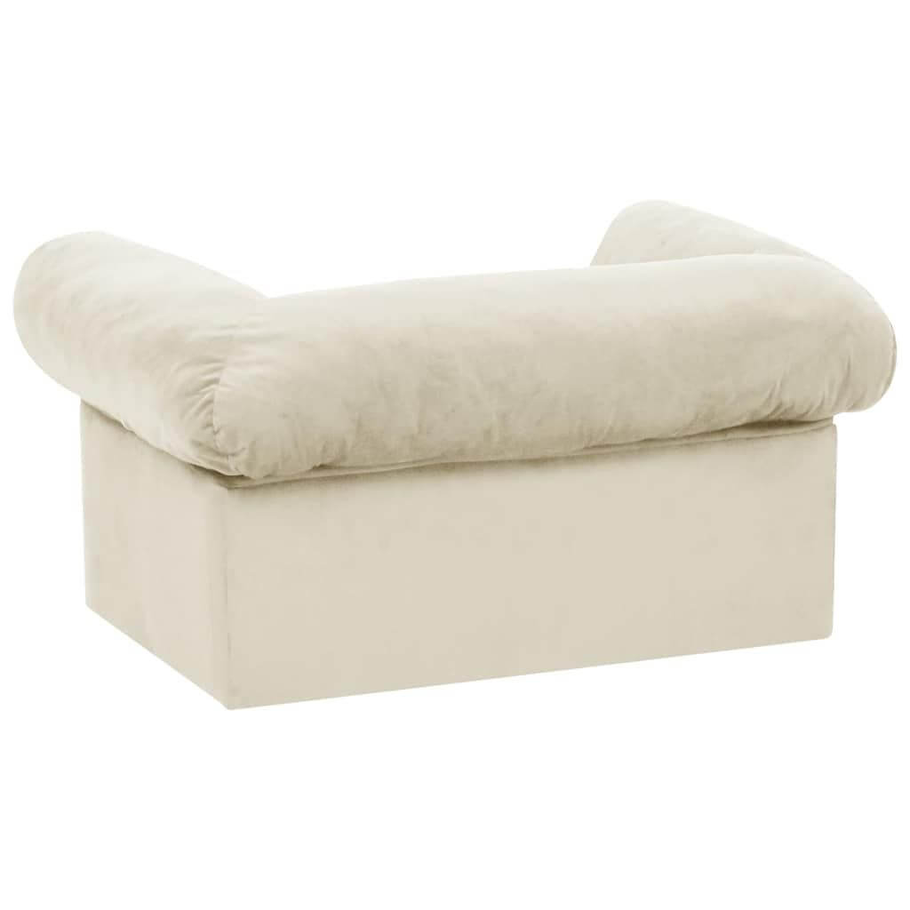 Dog-Sofa-with-Storage cream back view, modern pet furniture by Domus Canis
