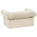 Dog-Sofa-with-Storage cream back view, modern pet furniture by Domus Canis