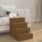 Dog-Stairs-Steps-Solid-Wood-Pine-4-Steps-brown-dog