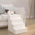 Dog-Stairs-Steps-Solid-Wood-Pine-4-Steps-white-dog