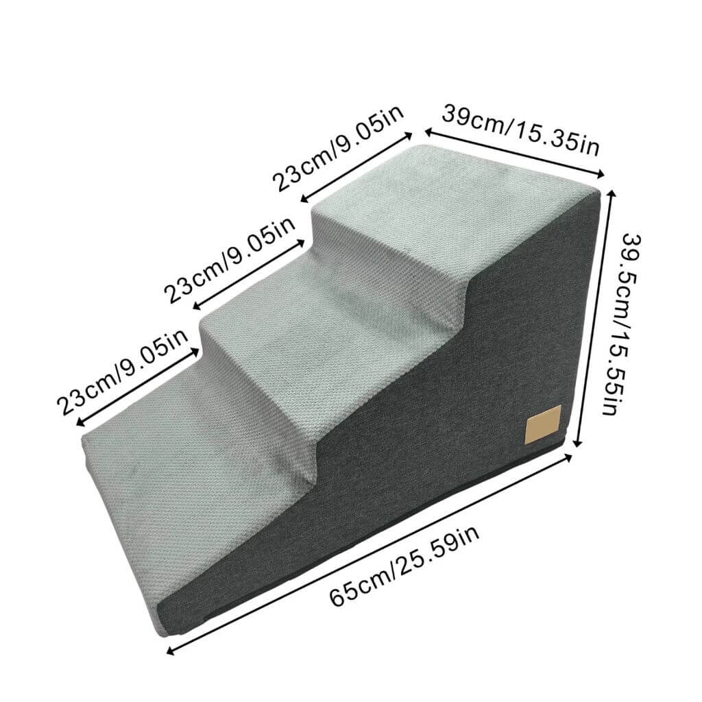 Dog Steps for Sofa - Foam Pet Stairs with Non-Slip Cover (3 or 4 Steps)