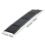Black pet ramp with measurements on a white background 170 cm