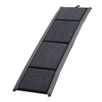 Dog ramp with textured surface on a white background