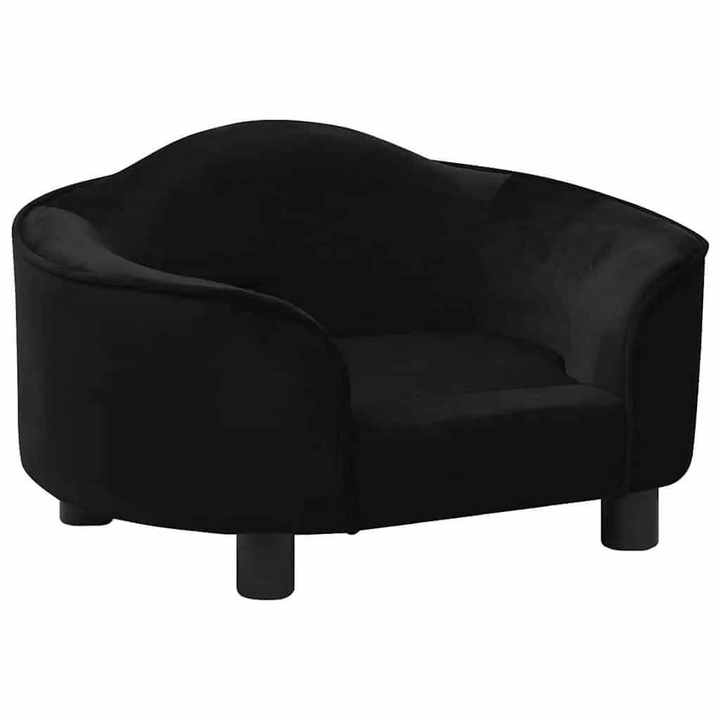 Luxury Dog Sofa Plush black washable pet furniture by Domus Canis, modern design
