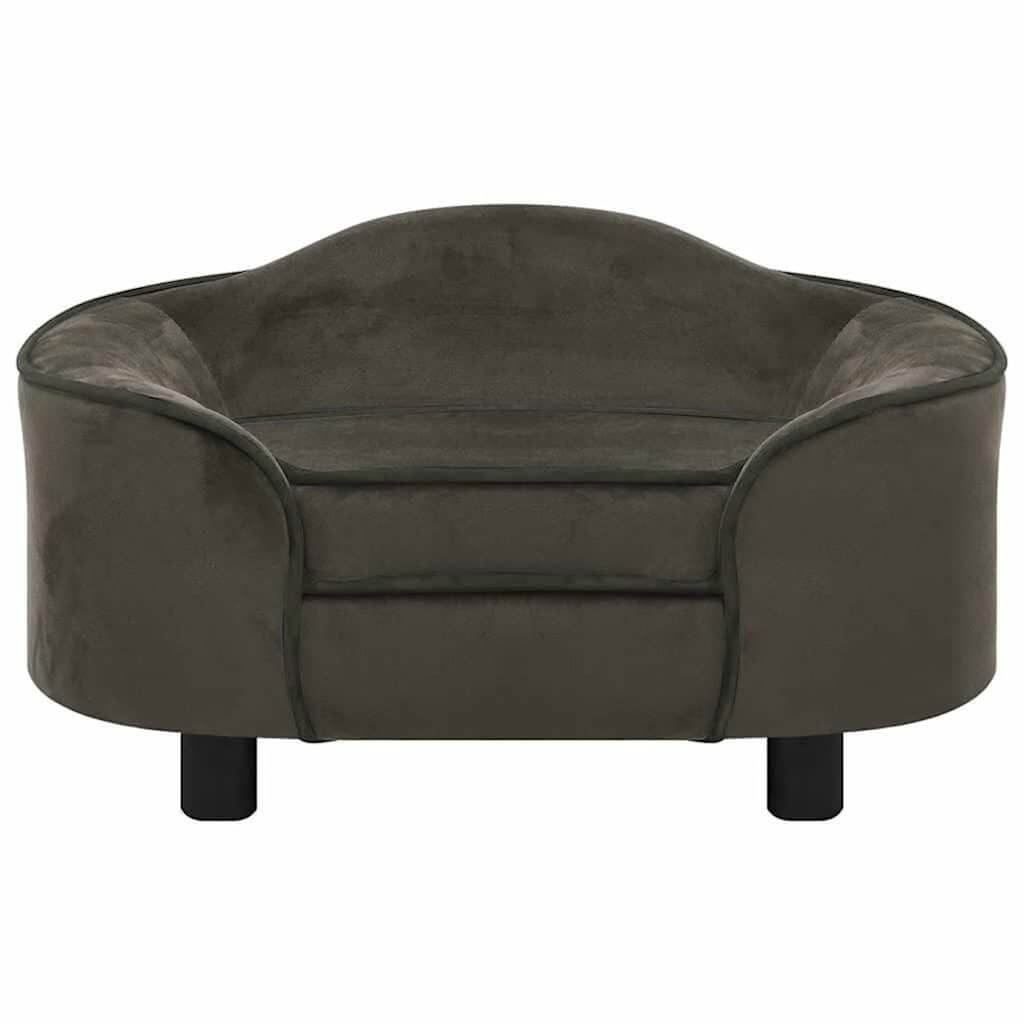 Luxury Dog Sofa Plush in dark grey, modern pet furniture by Domus Canis