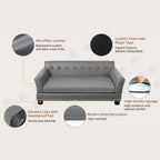 Microfiber Leather Dog Sofa (120×74×40 cm)