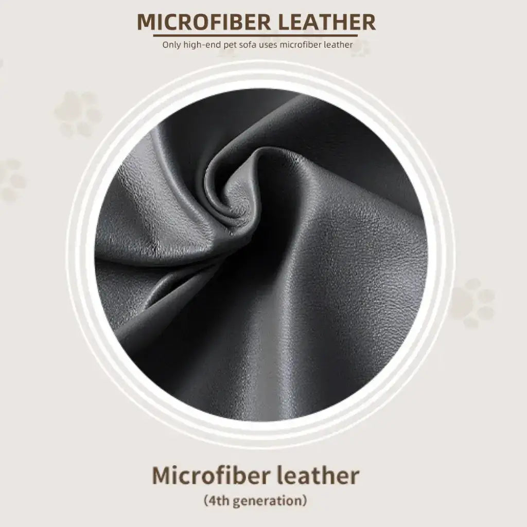 Microfiber Leather Dog Sofa (120×74×40 cm)