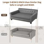 Microfiber Leather Dog Sofa (120×74×40 cm)