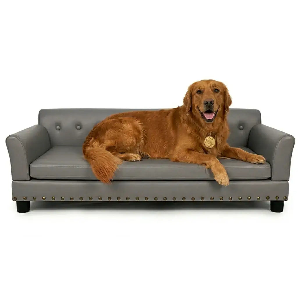 Microfiber Leather Dog Sofa (120×74×40 cm)