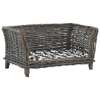 Small Dog Sofa Basket Natural Willow (50x33x30 cm) - Domus Canis