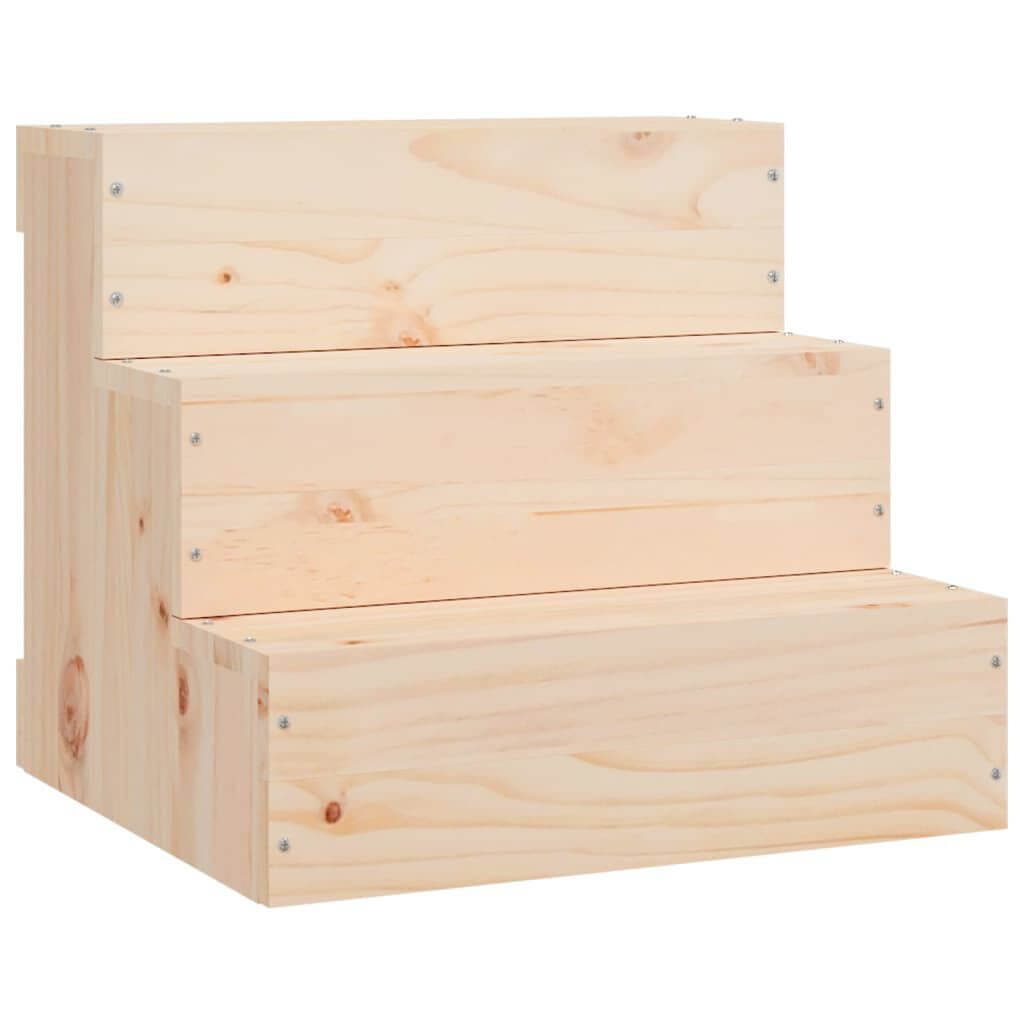 Small Dog Steps Solid Wood Pine (3 Steps) - Domus Canis