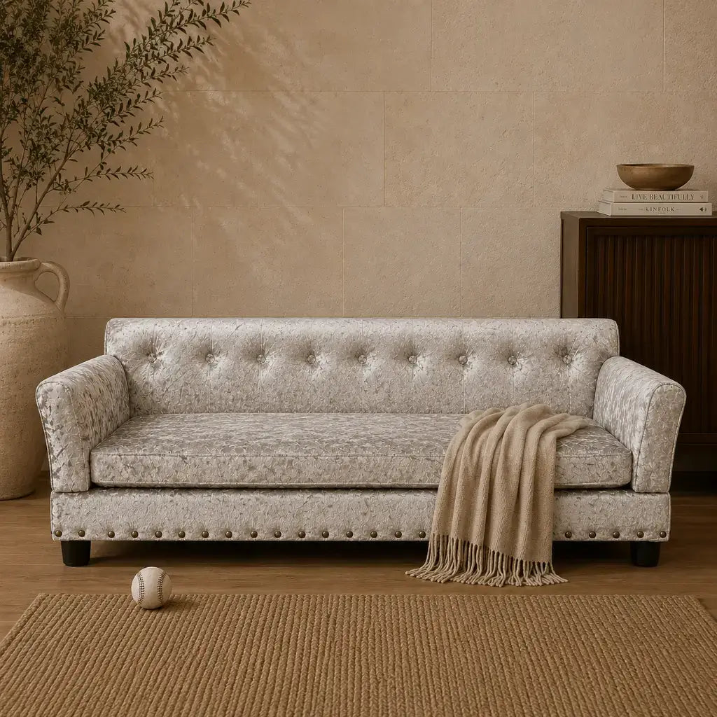 Velvet Large Dog Sofa in luxury home