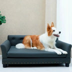 Video Microfiber Leather Dog Sofa